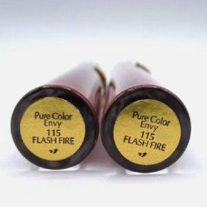 Lot of 2 Estee Lauder Pure Color Envy Lip Gloss  115 Flash Fire Full Size New